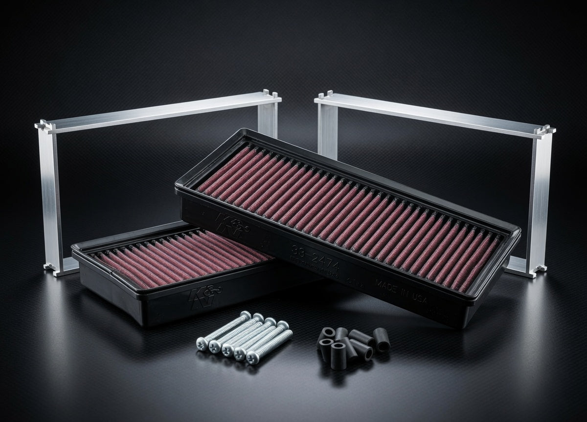 M157 K&N Performance Air Filters + Airbox Spacer Kit