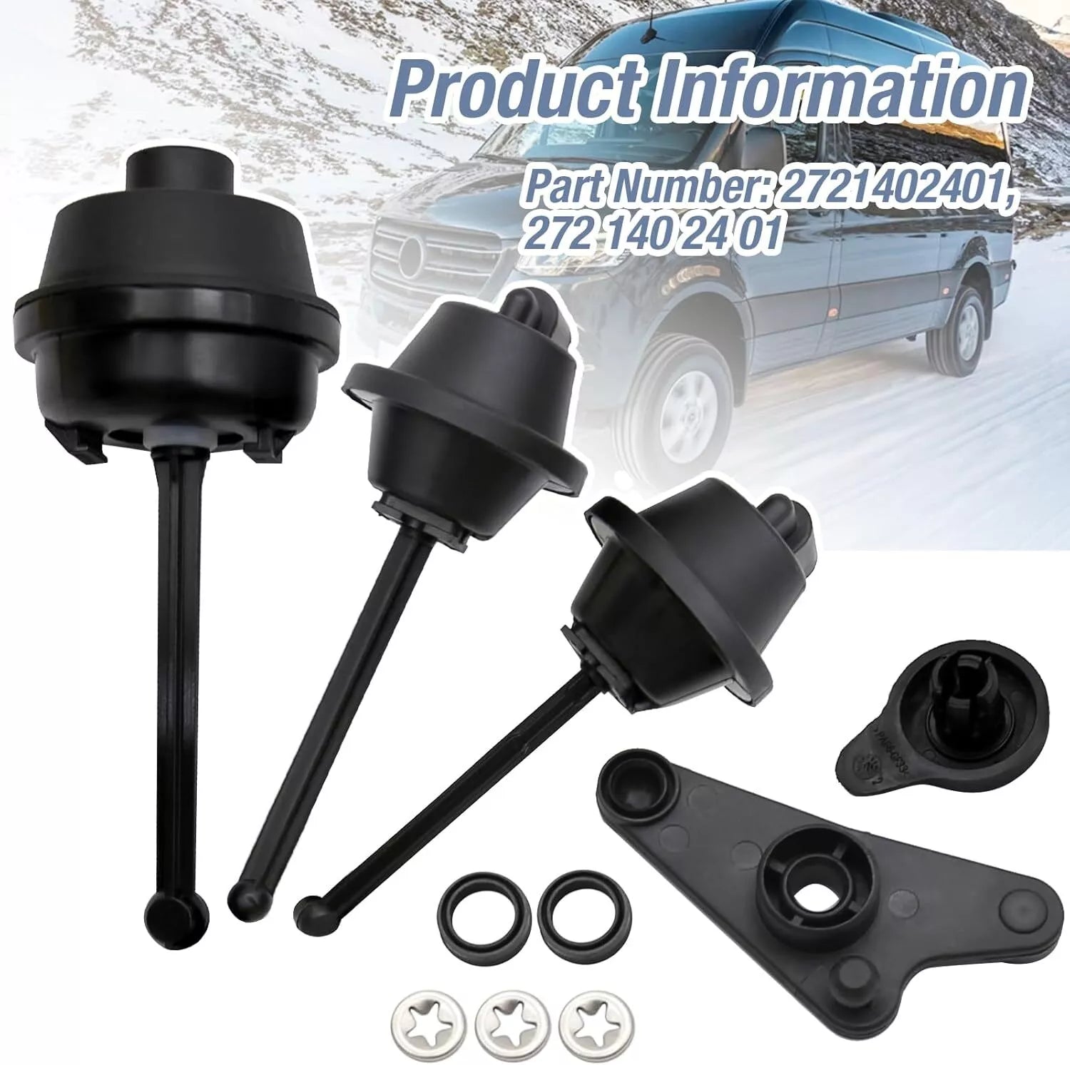 Product information image showing part number 2721402401 for Mercedes-Benz intake flap adjuster repair kit