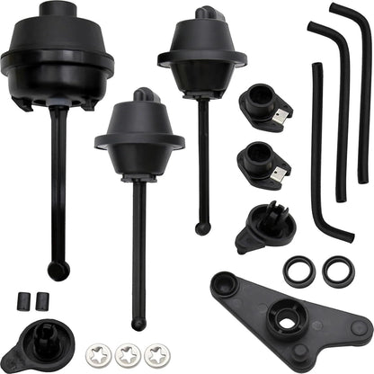 Full kit view of Mercedes-Benz intake manifold air flap adjuster repair kit with rods, arms, and hardware
