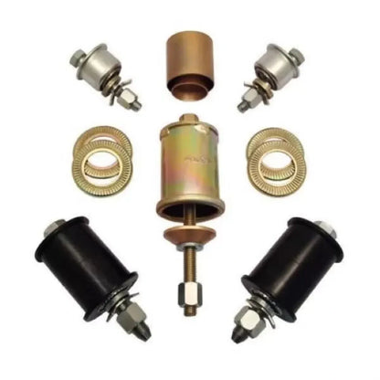 Components included in K-MAC rear camber and toe adjustable bushing kit