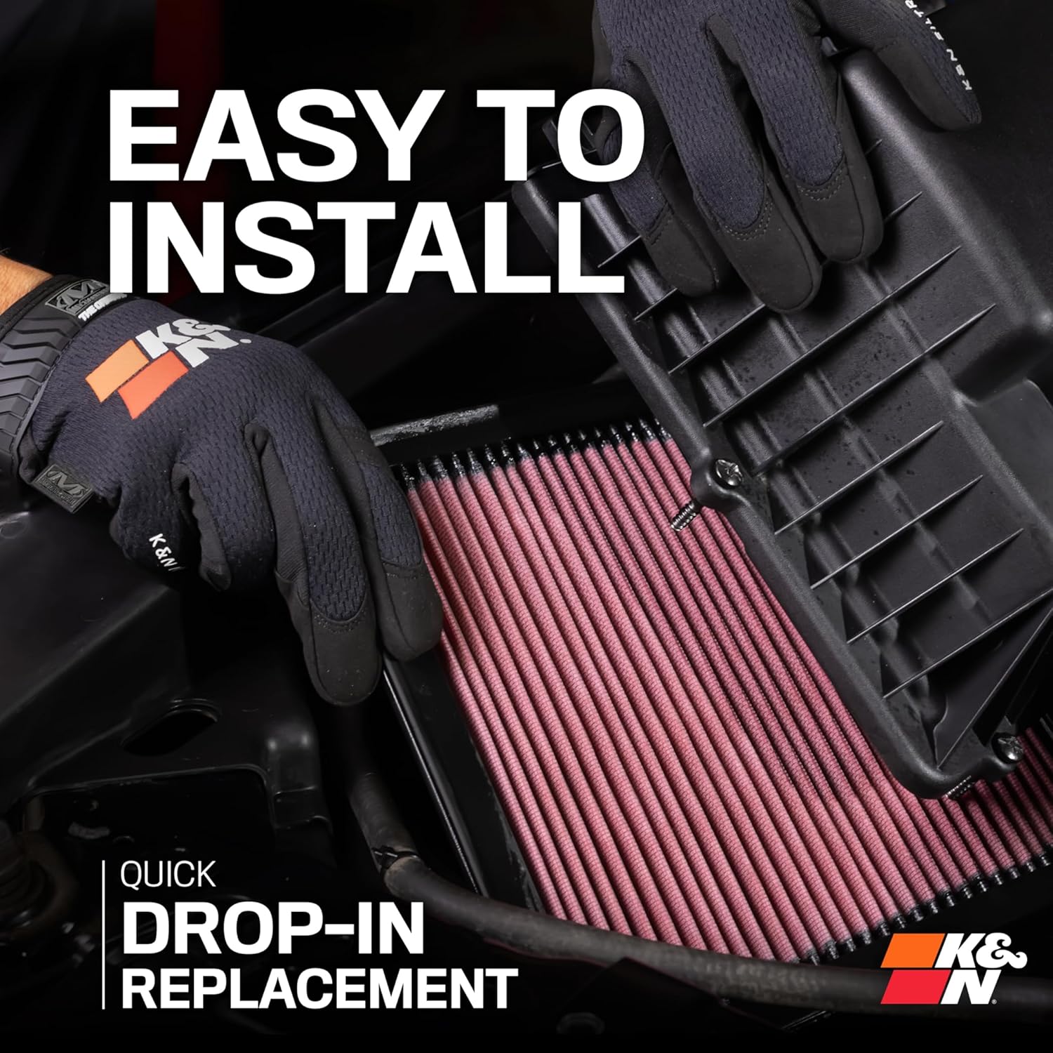 K&N 33-2181 reusable lifetime air filter for Mercedes C, CLK, E, G, GL, ML, R, S and SL-Class