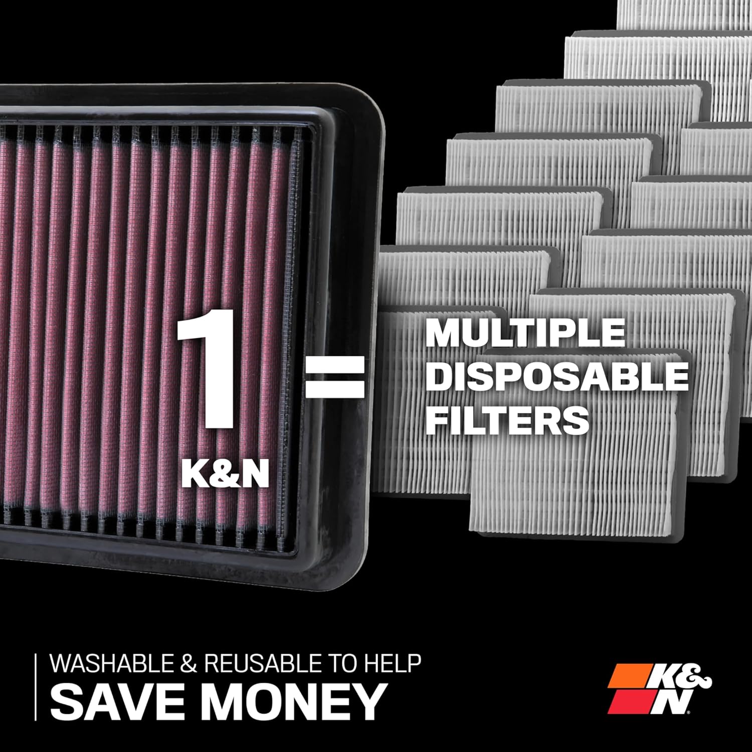 K&N 33-2181 air filter sealing edge detail for Mercedes M273 V8 airbox fitment
