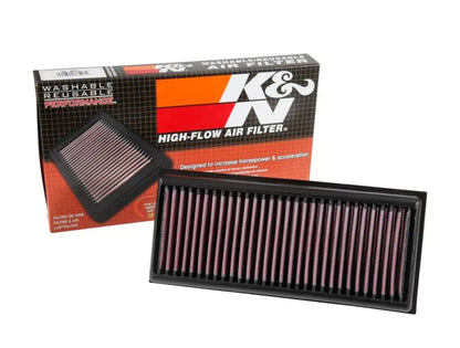 K&N replacement air filter with packaging for Mercedes C63 AMG and GLC63 AMG M177 4.0L
