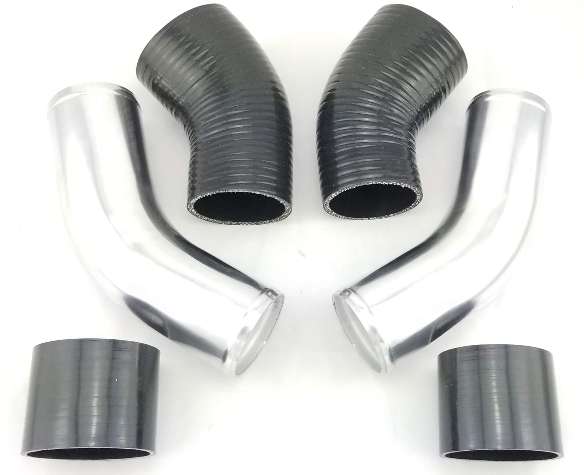 Aluminum intake pipe kit for Mercedes AMG M113 and M113K engines including silicone couplers and hardware