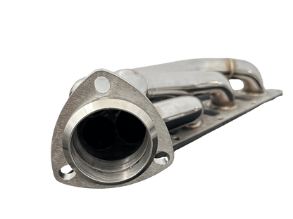 Close-up of Mercedes-Benz M273 mid-length exhaust headers for S550 and CL550