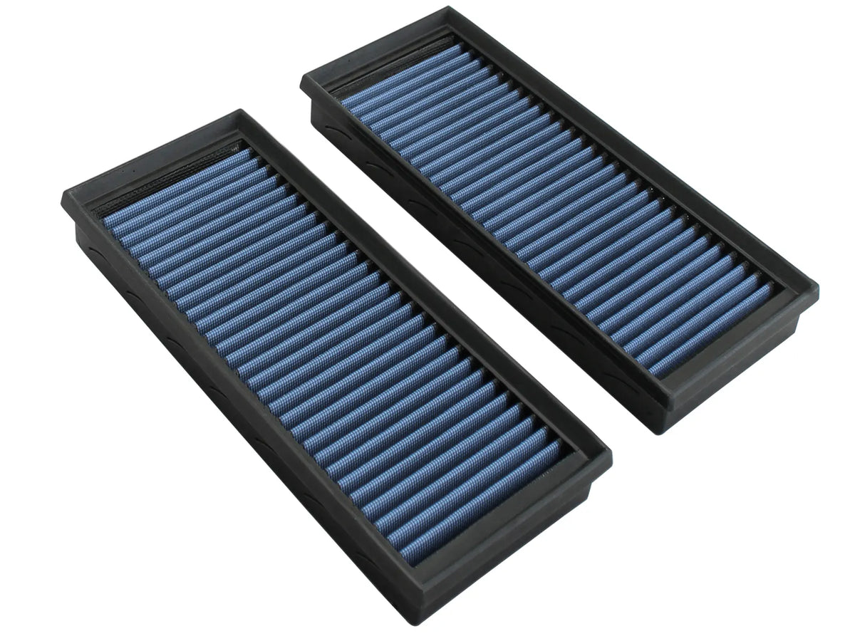 High-flow aFe Magnum FLOW Pro 5R air filters for Mercedes M278 4.7L twin-turbo E550 CLS550 S550