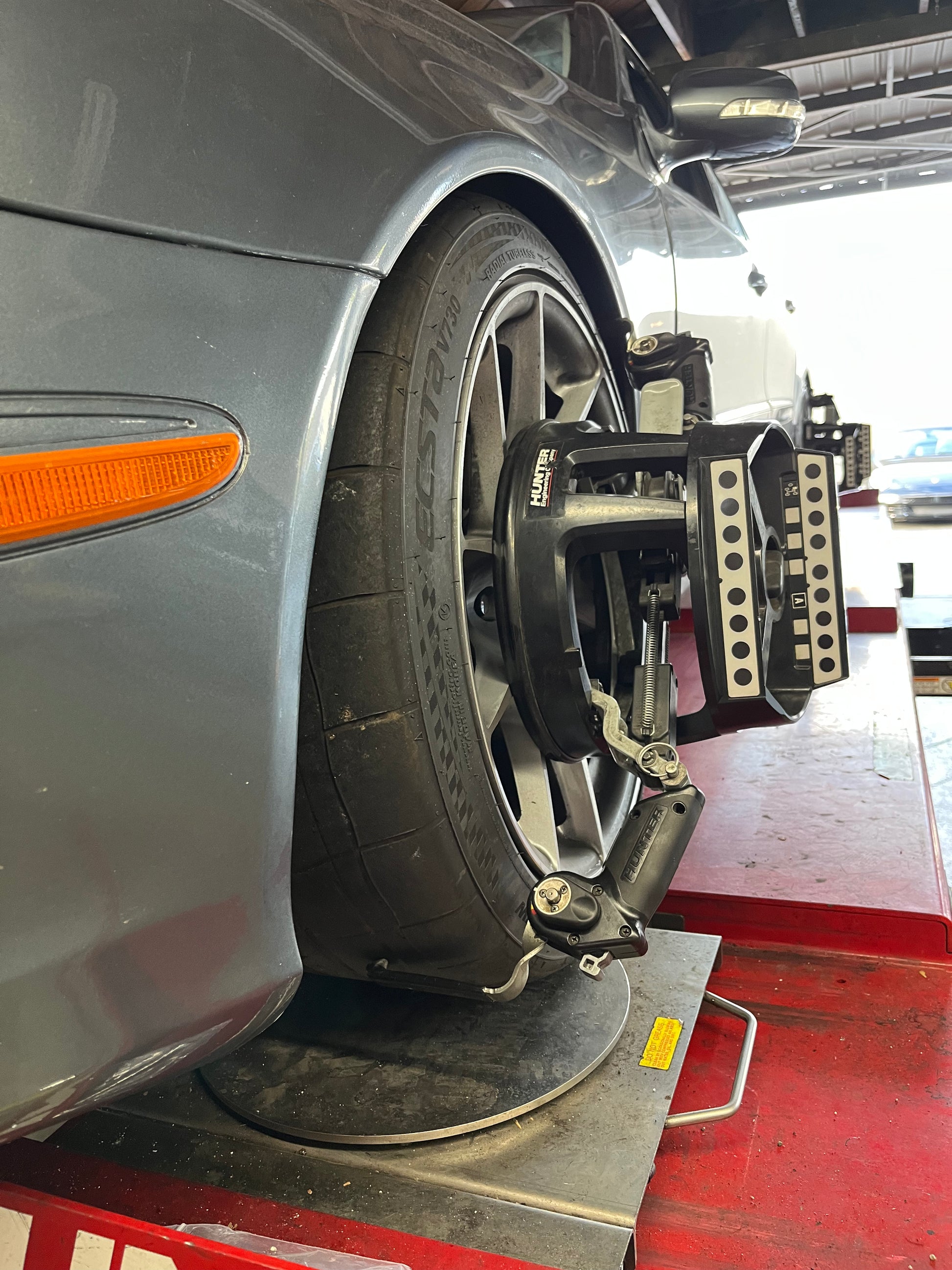 Installed Megan Racing rear camber arms on Mercedes W211 E-Class – rear suspension close-up