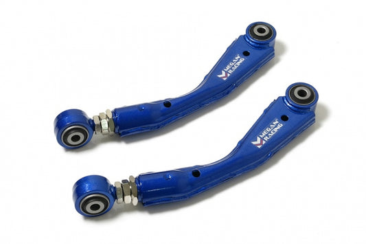 Megan Racing adjustable rear camber kit arms for Mercedes W211 E-Class 2003–2009 – blue anodized
