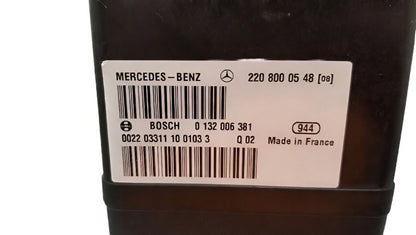 Genuine OEM Mercedes-Benz PSE vacuum pump part number 2208000548 label – W220 S-Class and W215 CL-Class central locking pump