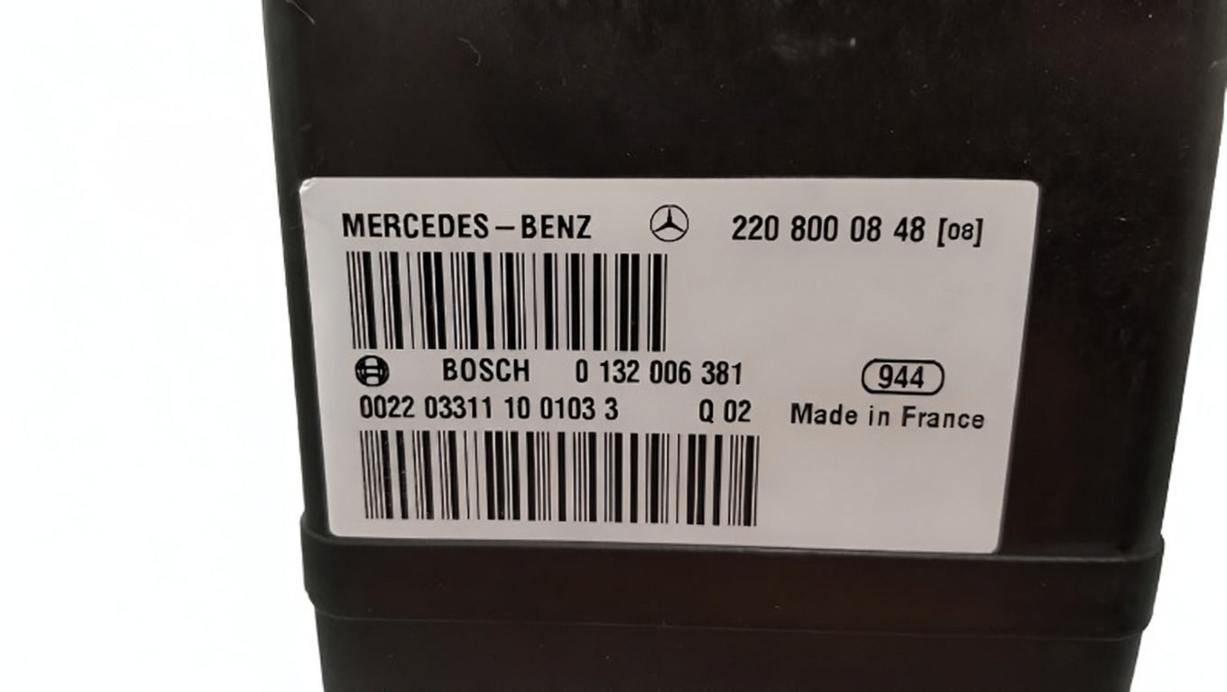 Genuine OEM Mercedes-Benz PSE vacuum pump part number 2208000848 label – W220 S-Class and W215 CL-Class central locking pump
