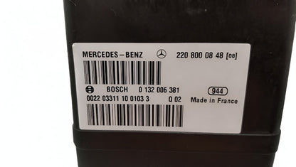Genuine OEM Mercedes-Benz PSE vacuum pump part number 2208000848 label – W220 S-Class and W215 CL-Class central locking pump