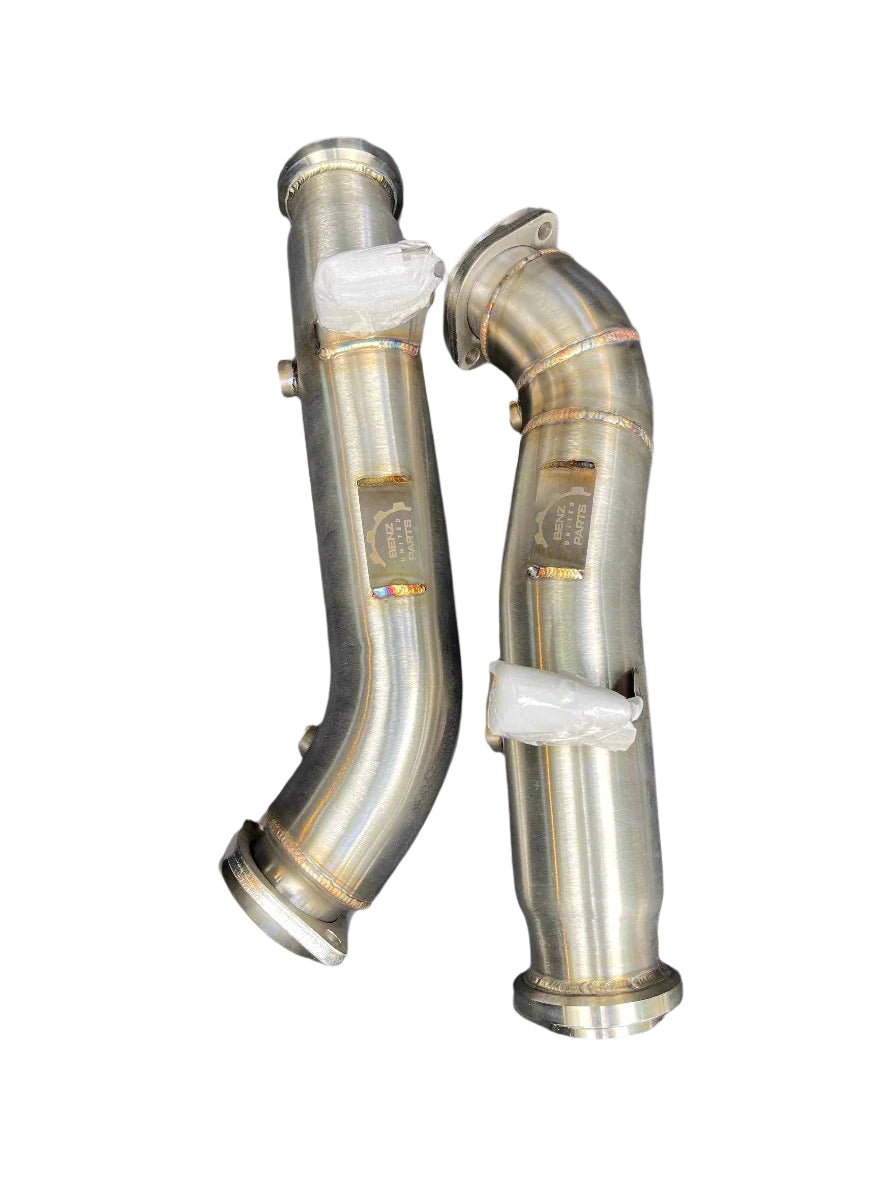 Stainless steel downpipes set for Mercedes AMG C43 C450 and E43 with M276 engine