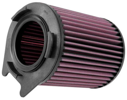 Reusable K&N Drop-In Replacement Air Intake Filter installed on Mercedes AMG CLA45 GLA45 A45 2.0L Turbo engine – increases airflow and horsepower