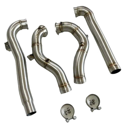Mercedes AMG GT M178 stainless steel downpipes set with flanges
