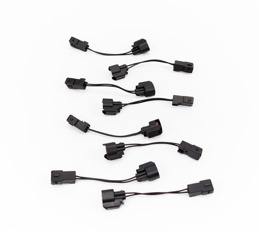 Set of Mercedes-AMG fuel injector adapter harnesses for upgraded injector installation