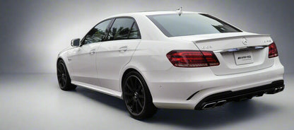 Rear view of Mercedes AMG M157-powered vehicle after custom ECU tune