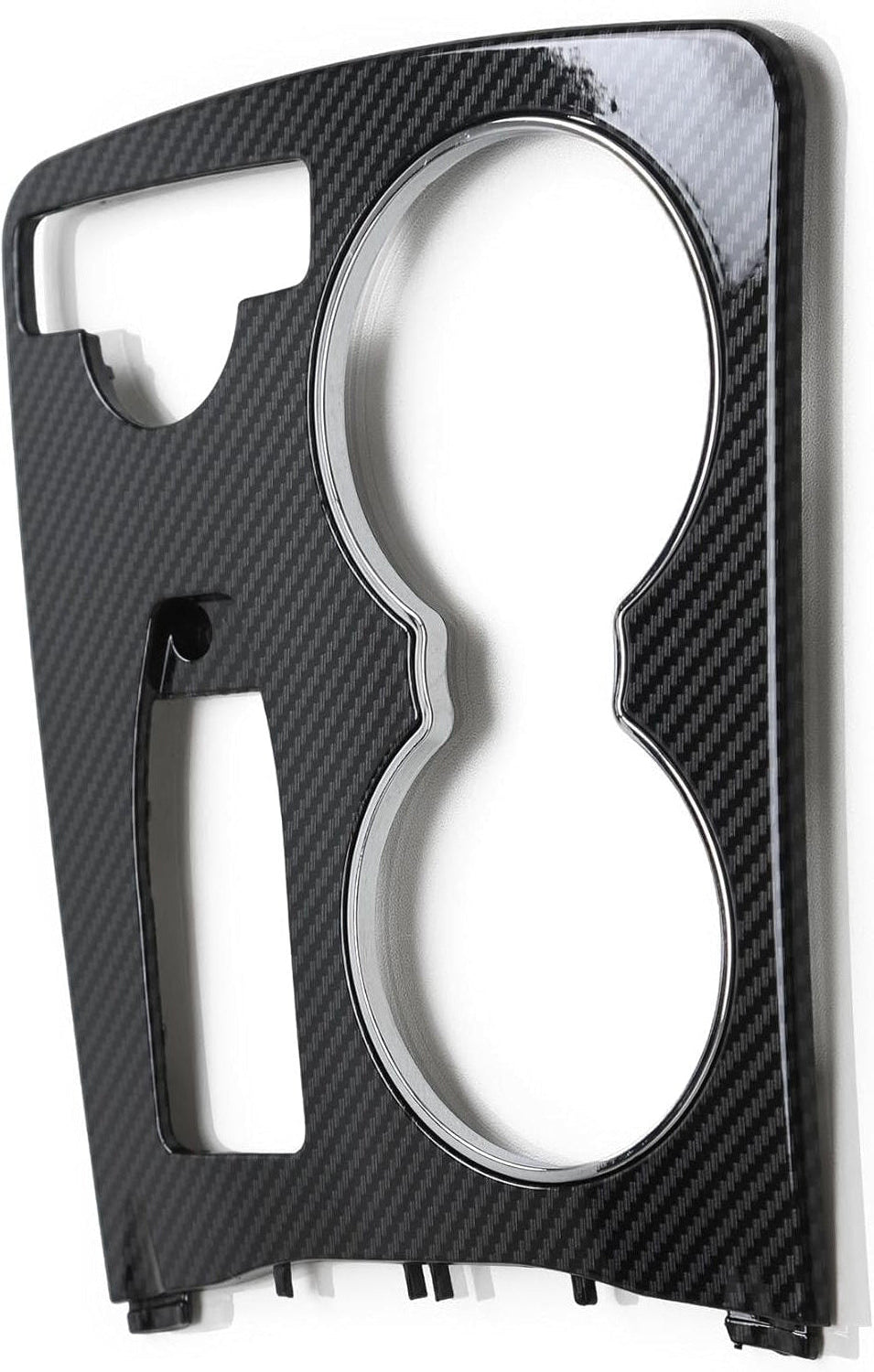 Stainless steel carbon fiber style center console cup holder trim for Mercedes E-Class C207 Coupe and A207 Cabriolet