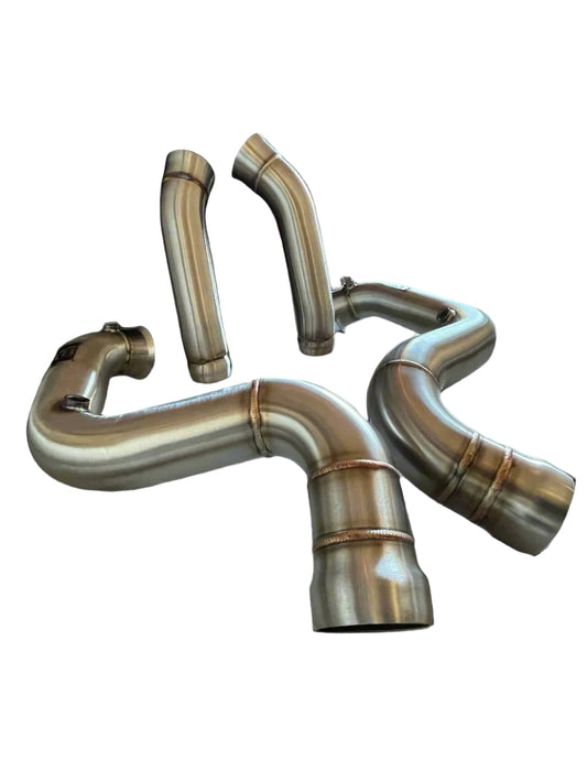 Stainless steel downpipes set for Mercedes AMG C63 and C63S W205 with M177 engine