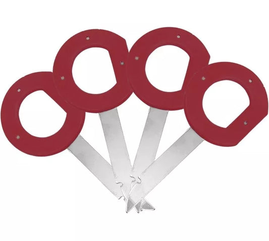 Set of 4 Mercedes radio removal tools with ergonomic round handles and metal blades