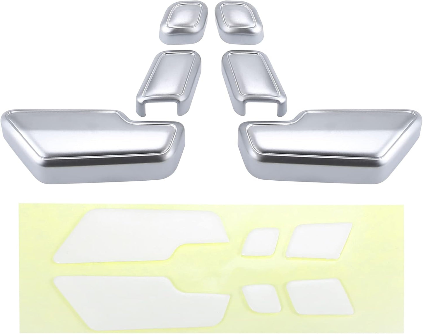 Adhesive Tape Installation Kit for Mercedes-Benz Silver Seat Button Cover Trim