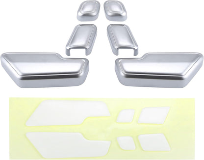 Adhesive Tape Installation Kit for Mercedes-Benz Silver Seat Button Cover Trim