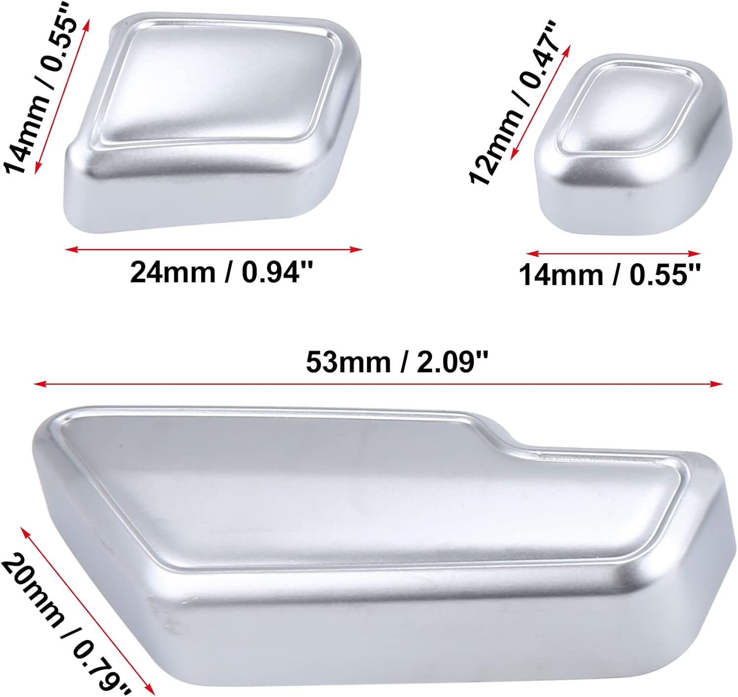 Dimensions and Measurement Guide for Mercedes-Benz Seat Adjustment Switch Cover Trim