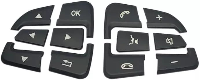 12-piece steering wheel button trim kit for Mercedes-Benz models