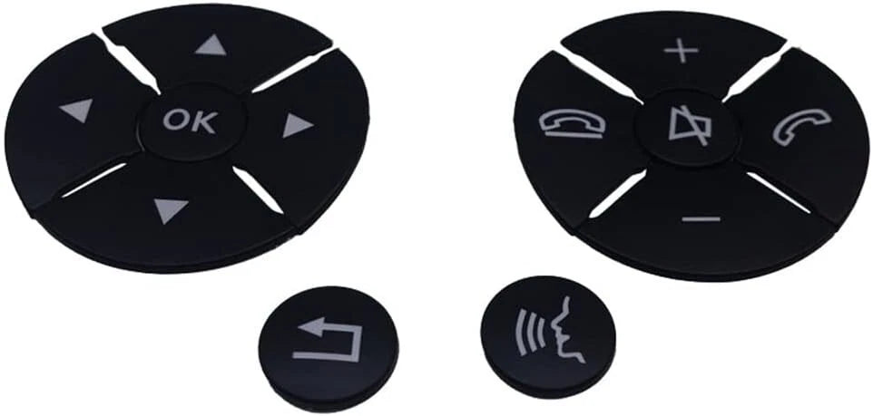 Mercedes steering wheel button repair decals kit – 12-piece replacement stickers