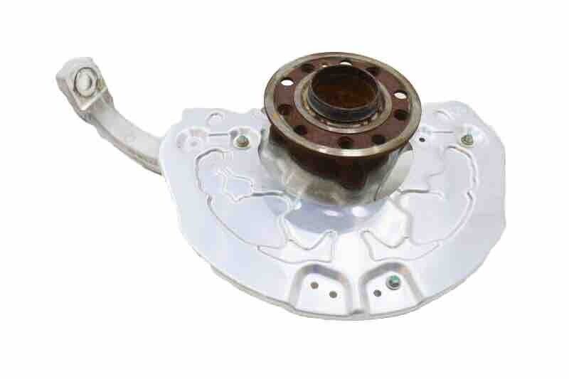Mercedes W205 C300 front left spindle knuckle hub shown at an angle on white background