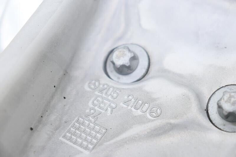 Close-up of the bearing bore and mounting boss on the Mercedes W205 C300 spindle knuckle