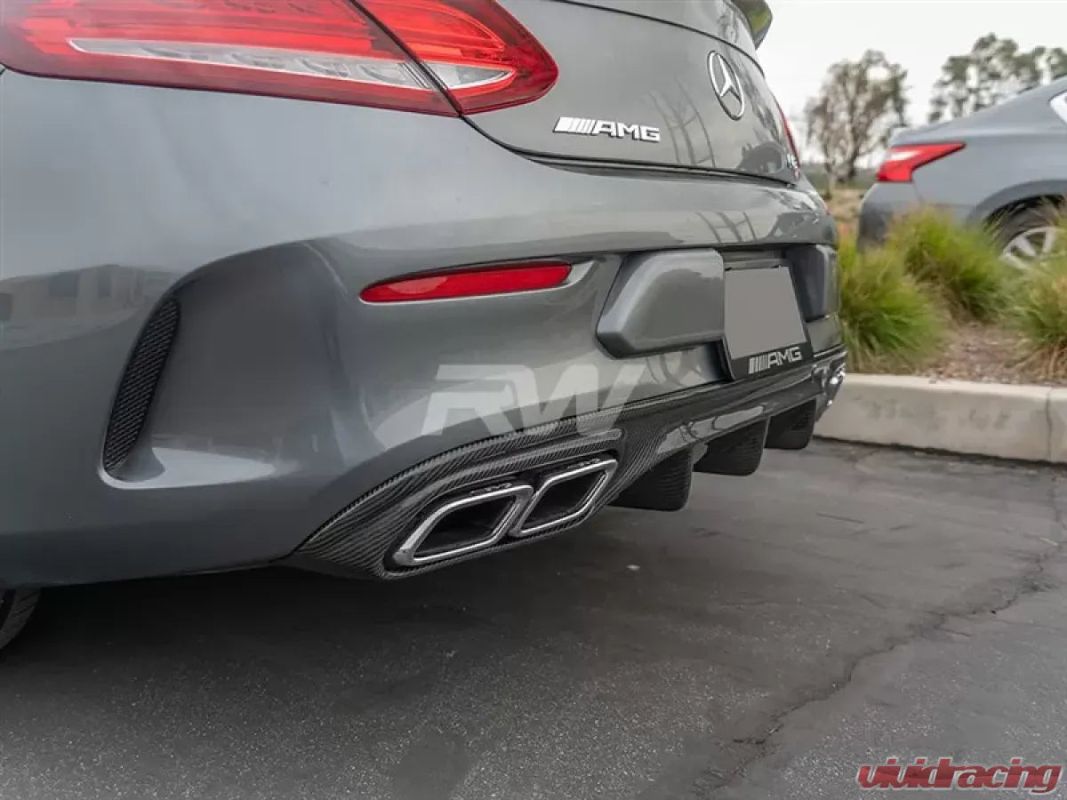 RW Carbon Fiber Rear Diffuser for Mercedes-Benz W205 C63 & C63S AMG Coupe (2017–2018)