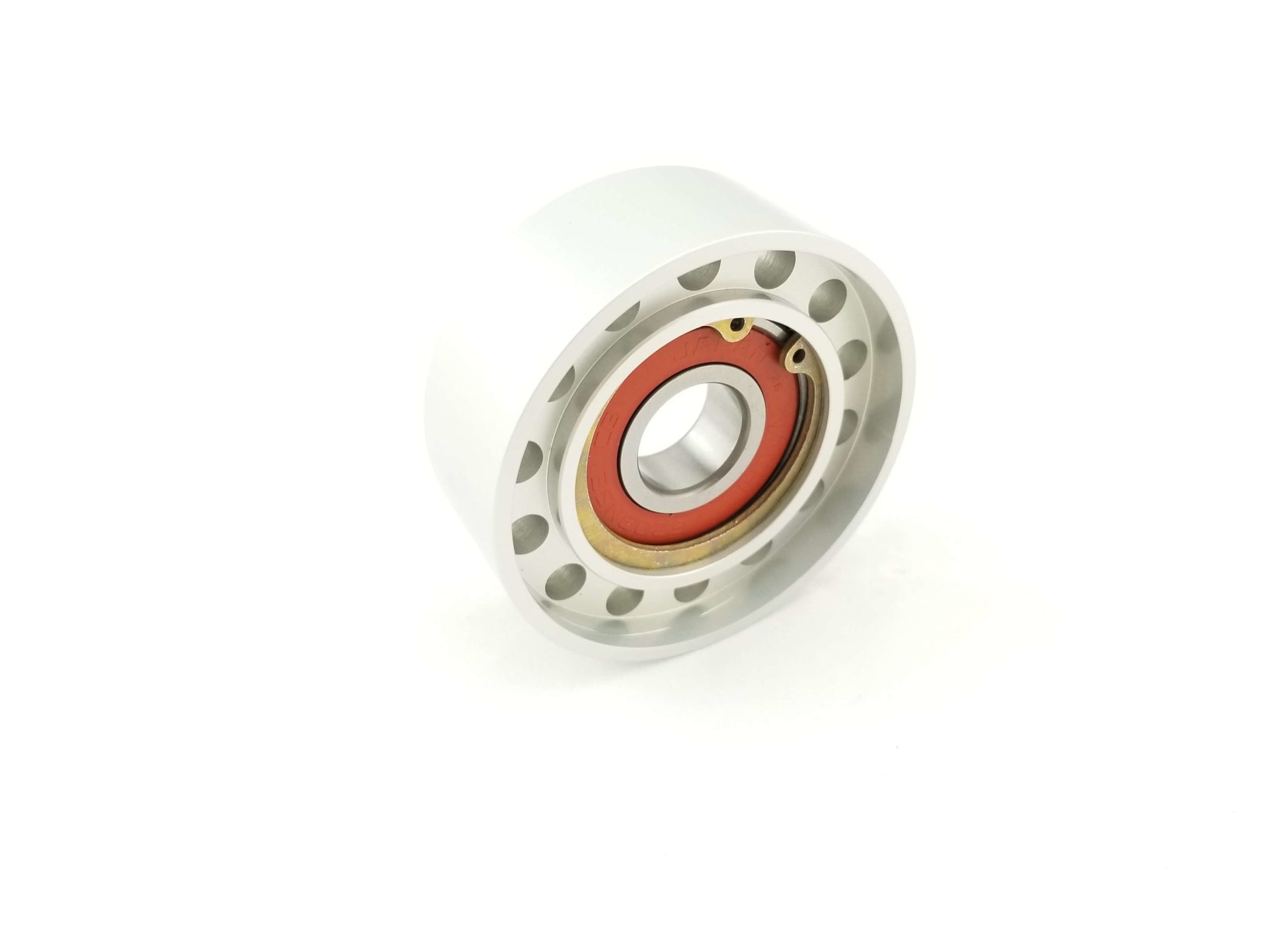 Mini Idler Pulley for Mercedes AMG M113K – CNC billet upgrade to reduce belt slip and improve supercharger performance on E55, SL55, and G55 AMG models