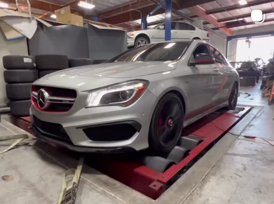 BenzUnited Parts M133 ECU tune dyno run – 351 whp / 369 wtq – Mercedes CLA45 GLA45 AMG