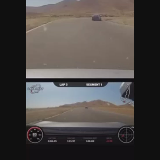 Mercedes E350 equipped with ECSTA V730 tires performing a dry test at Streets of Willow – high-speed cornering and handling demonstration