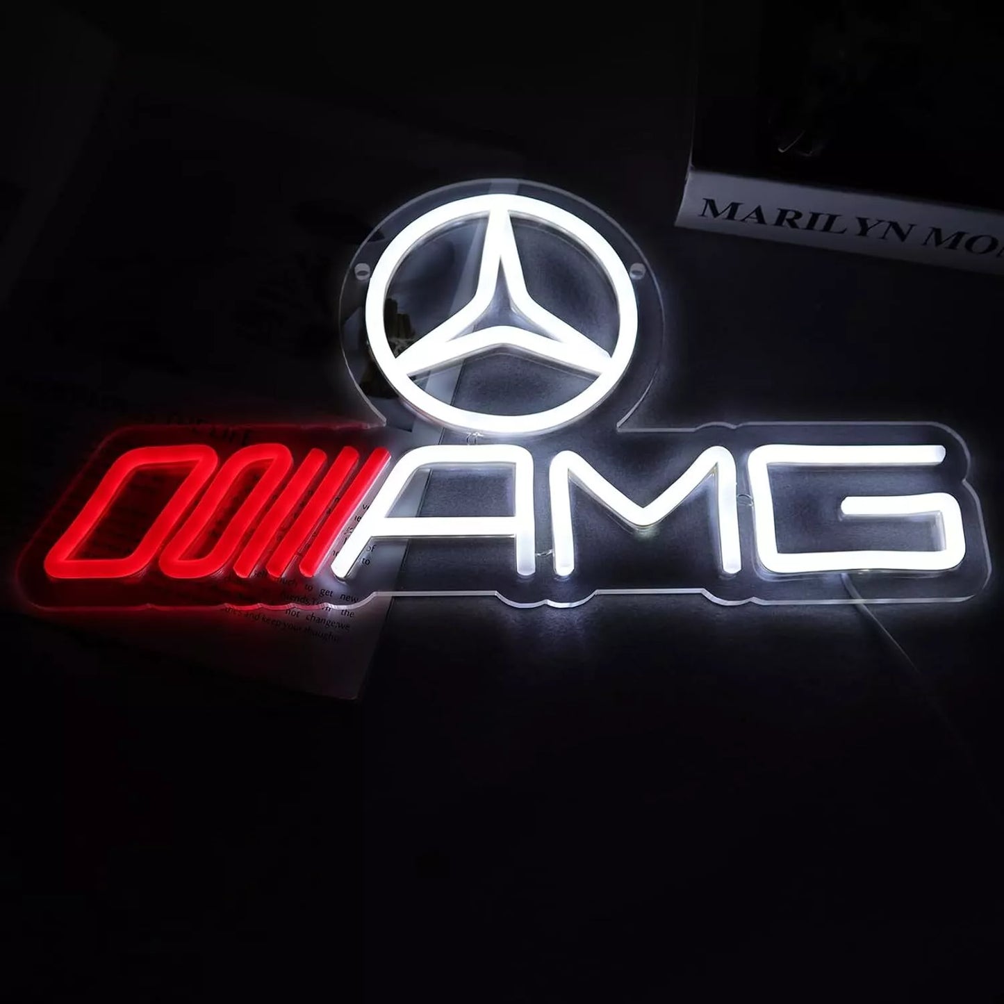 AMG Neon Car Signs for Store Sall Decor LED Fluorescent Business Sign