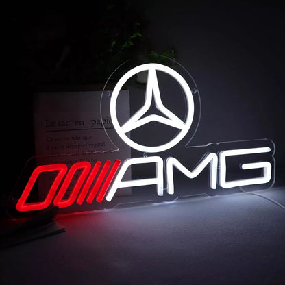 AMG Neon Car Signs for Store Sall Decor LED Fluorescent Business Sign