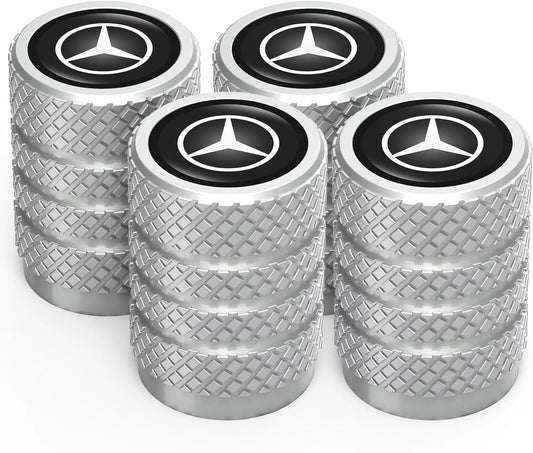 Mercedes Benz Alloy Valve Stem Caps Corrosion Resistant Tire Valve Caps Car