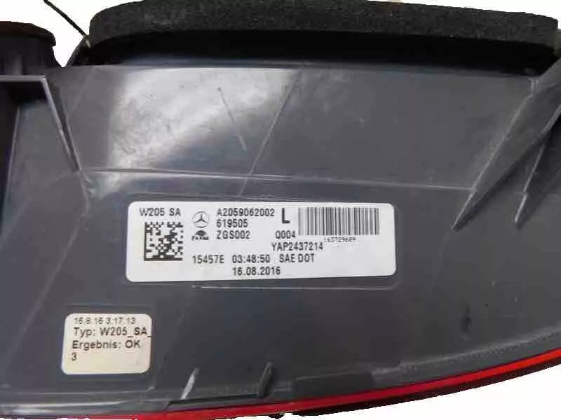 15-18 Mercedes C300 C43 C63 OEM Left LED Taillight A2059062002 Driver Side C350e C400