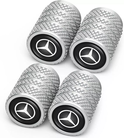 Mercedes Benz Alloy Valve Stem Caps Corrosion Resistant Tire Valve Caps Car