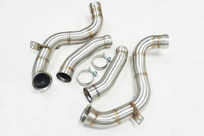 Pair of catless downpipes for Mercedes-AMG S63 W222 M157 twin-turbo V8