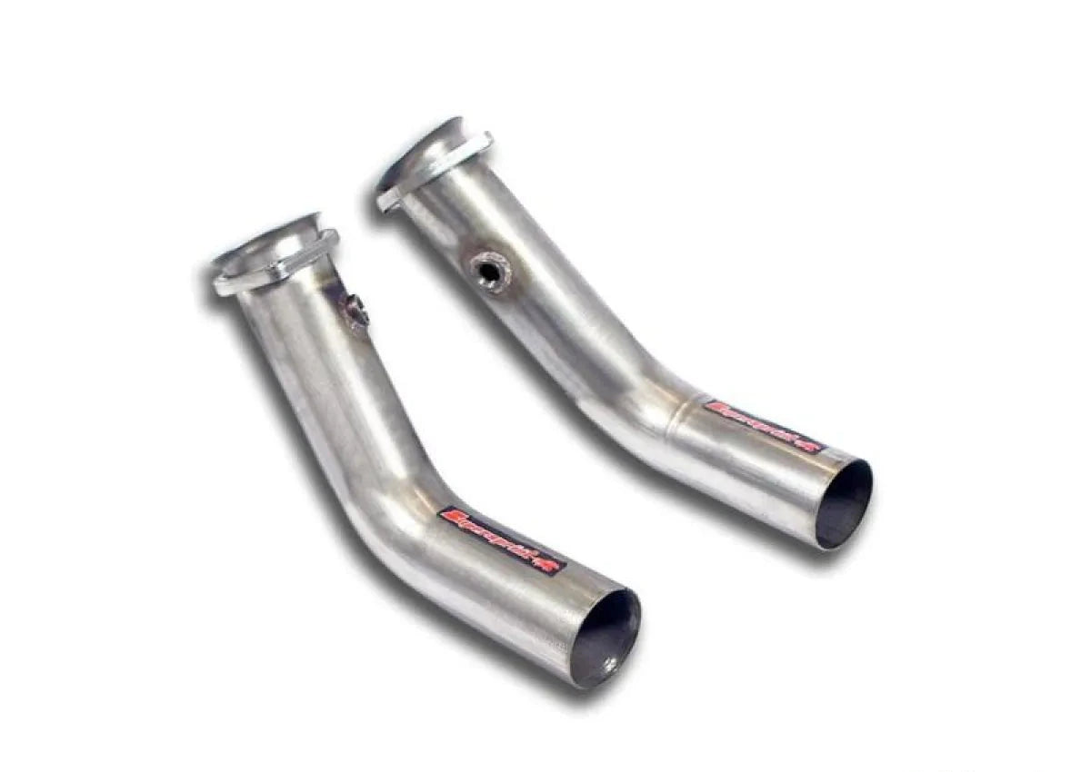 Supersprint secondary downpipes catalytic delete for Mercedes CLS63 AMG M157
