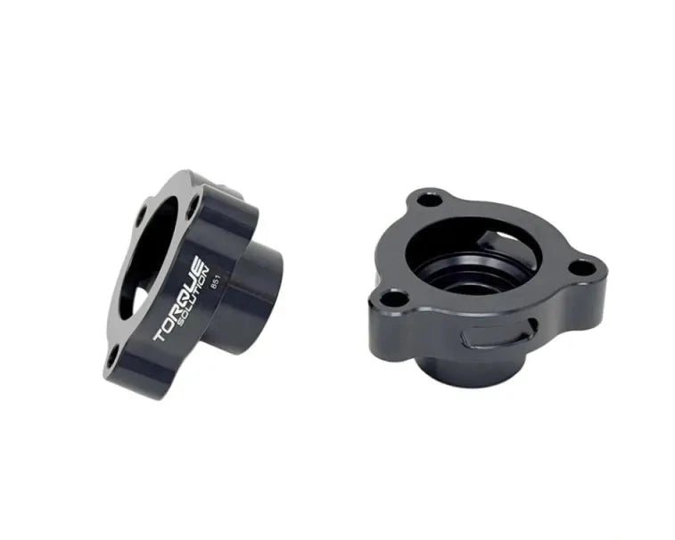 Torque Solution blow-off valve adapter installed on Mercedes-AMG M276 turbo engine for C43, C450, and C400 models
