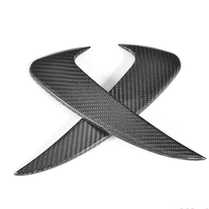 2x2 carbon fiber weave detail on VR Aero front bumper fins for Mercedes W205
