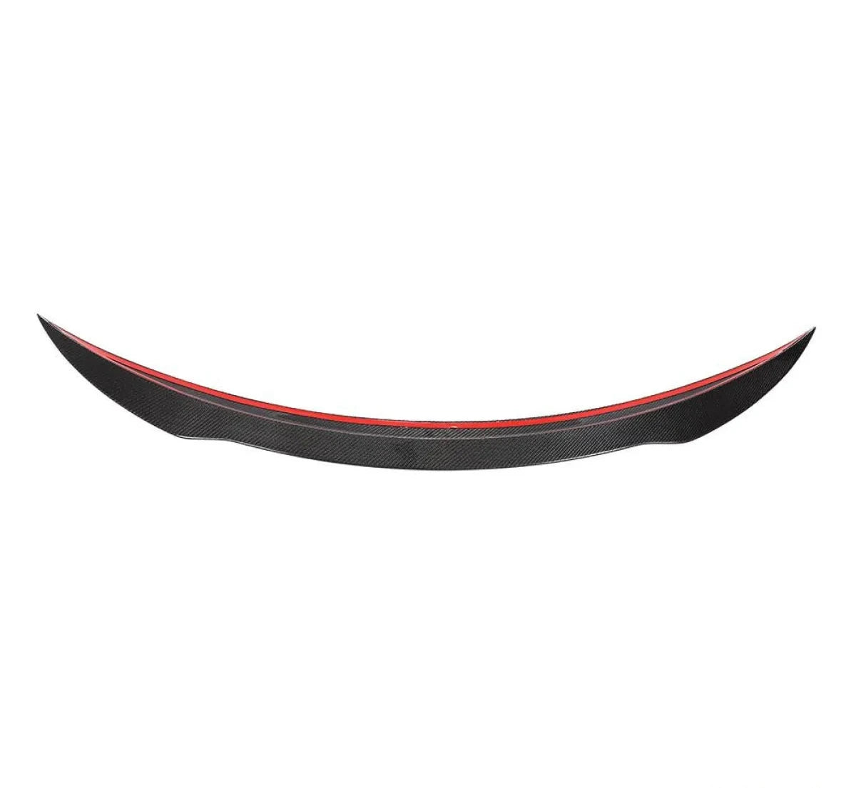 VR Aero carbon fiber spoiler underside detail with red accent Mercedes A205