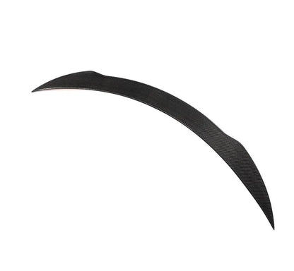 VR Aero A205 carbon fiber trunk spoiler front profile view