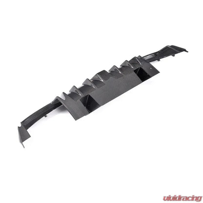 2x2 carbon fiber weave detail on VR Aero rear diffuser for Mercedes W205