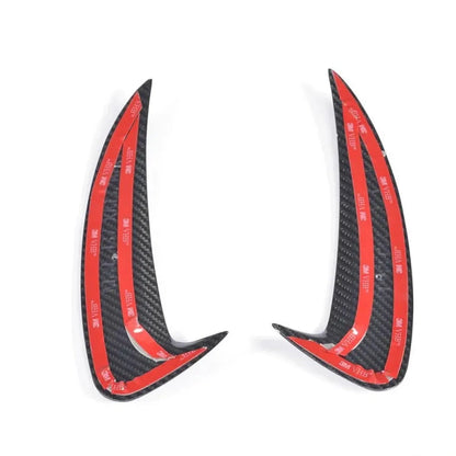 VR Aero carbon fiber front bumper fins with pre-applied adhesive for Mercedes W205 C-Class
