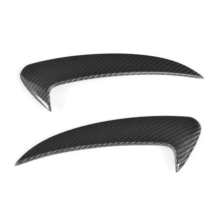 Side profile of VR Aero carbon fiber bumper fins for Mercedes W205 C-Class
