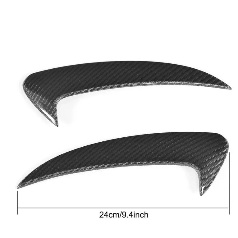 Extended carbon fiber front bumper fin detail for Mercedes W205 C43 AMG by VR Aero
