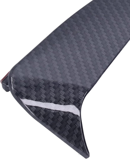 Super close-up of realistic carbon fiber weave pattern and texture on W205 C43 AMG rear bumper spoiler canard